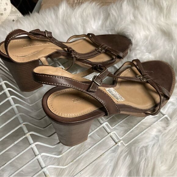 Delicate Strappy Brown Heel Sandals women size 9 EUC - Picture 4 of 10